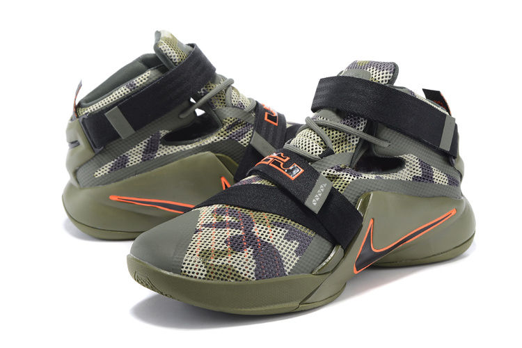 Nike LeBron Solider 9 Green Camouflage Basketball Shoes